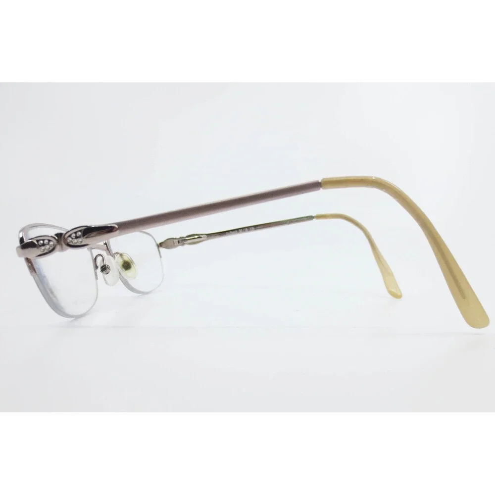 Signature 1111 Coralville Eyeglasses Lt Peach Metal Oval Semi-Rimless 50-16-135